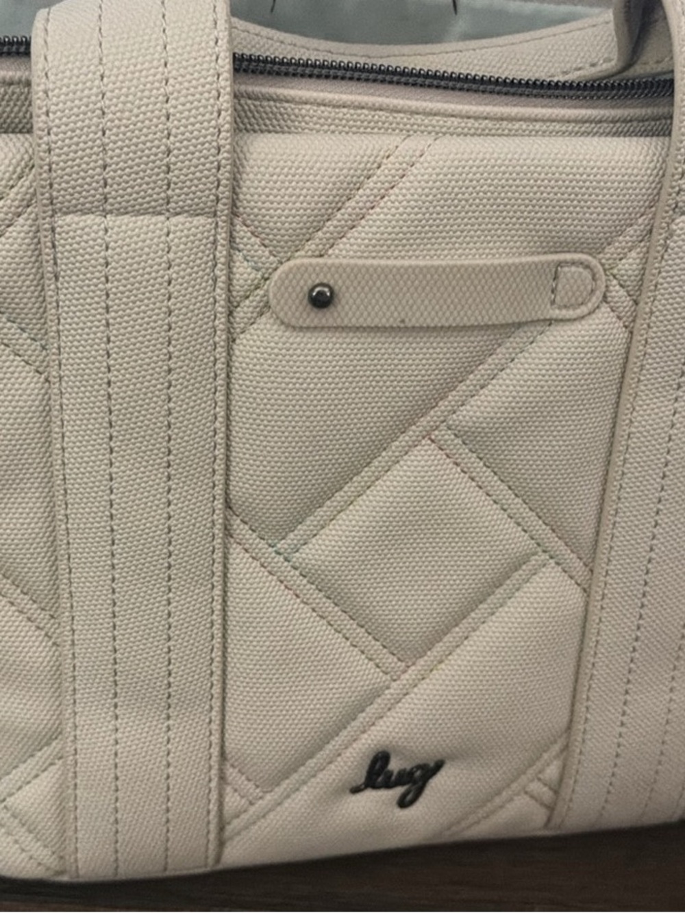 lug Cream Quilted Crossbody Bag